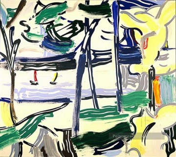  Lichtenstein Pintura - Veleros entre los árboles 1984 Roy Lichtenstein